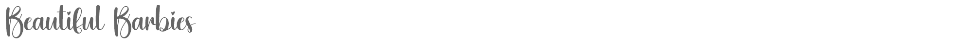 Sample characters Beautiful Barbies Font